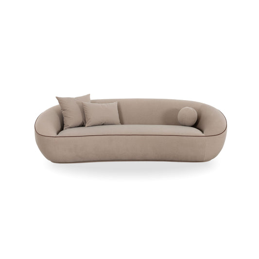 Jenny 98.5" Taupe Performance Faux Mohair Sofa - Image 1