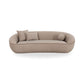 Jenny 98.5" Taupe Performance Faux Mohair Sofa - Image 1