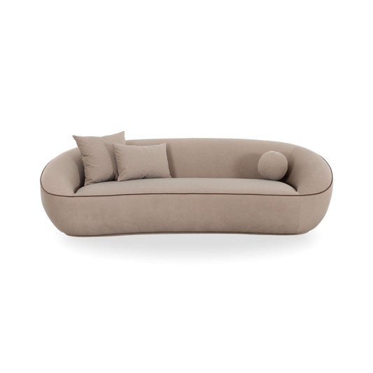 Jenny 98.5" Taupe Performance Faux Mohair Sofa - Image 1