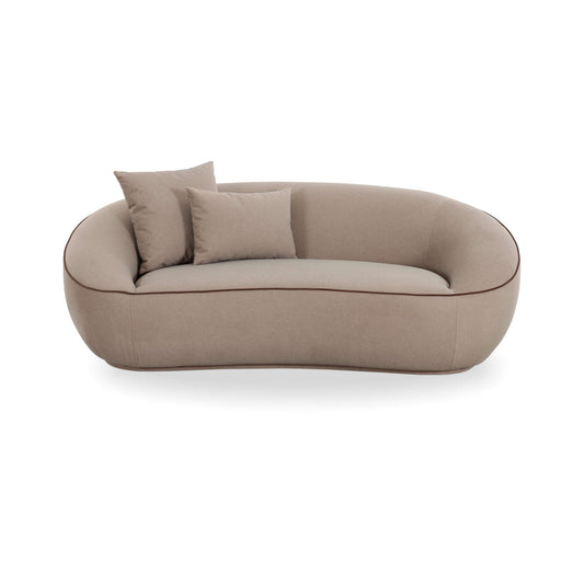 Jenny 78" Taupe Performance Faux Mohair Loveseat - Image 1