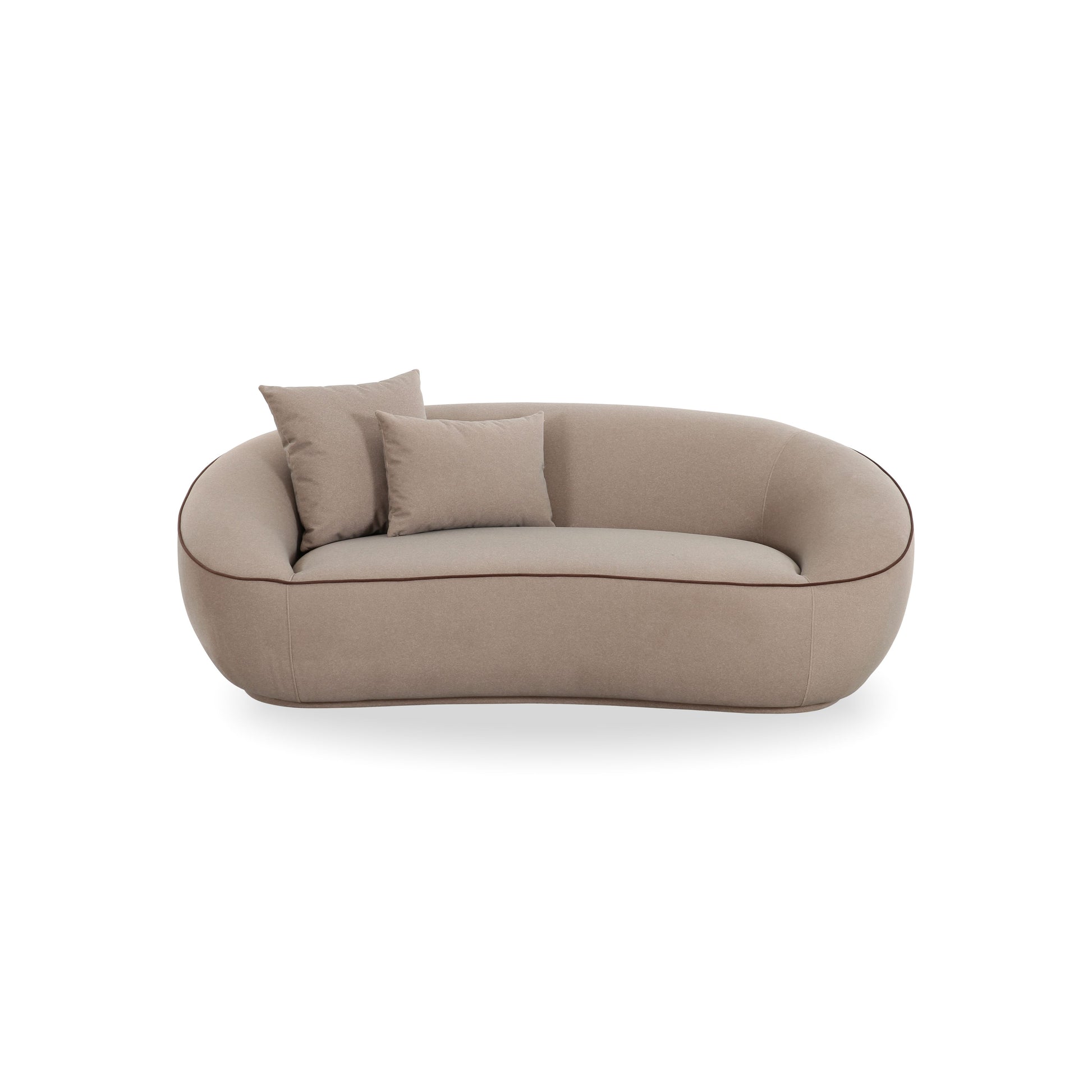 Jenny 78" Taupe Performance Faux Mohair Loveseat - Image 1