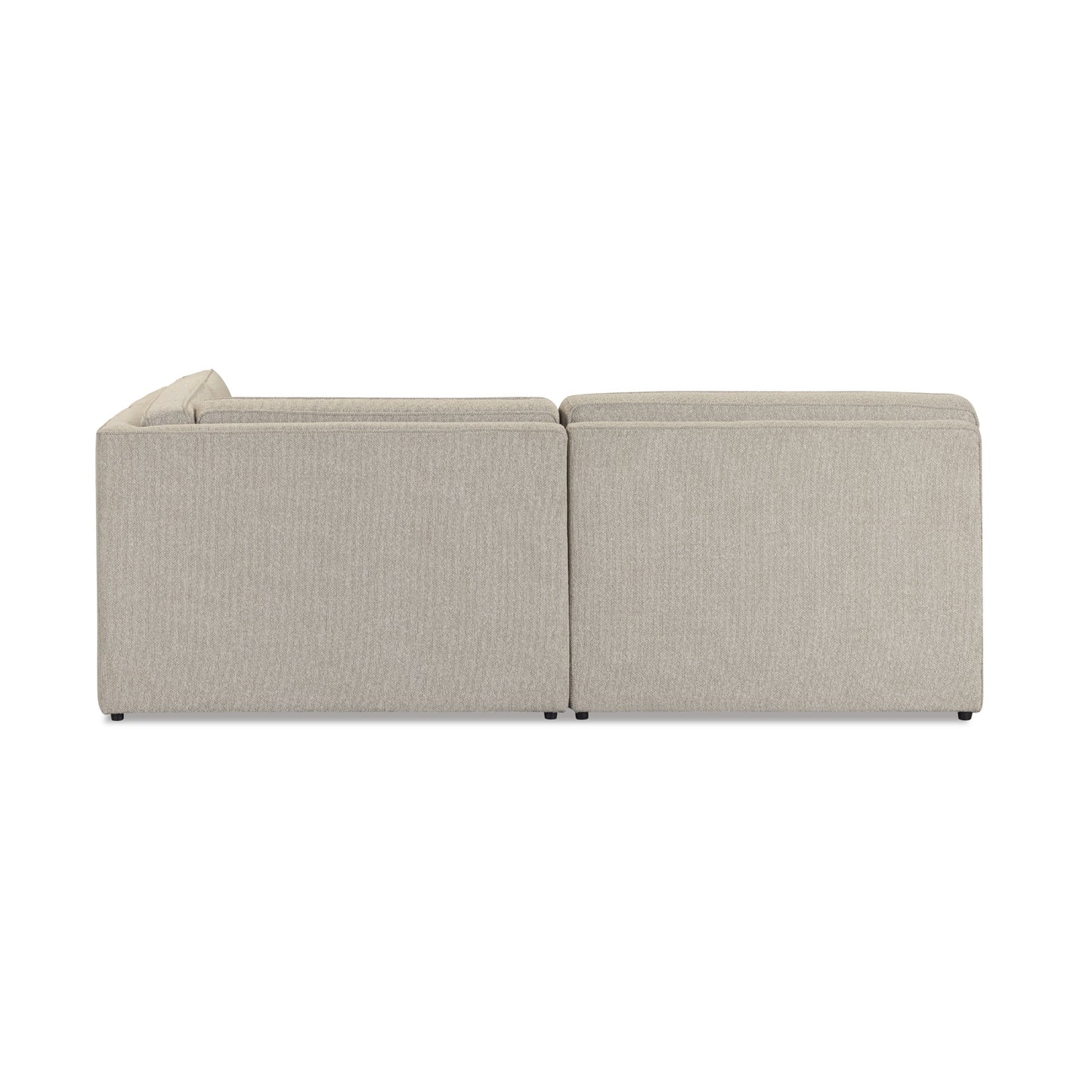 Yvette 3-Piece Warm Grey Performance Boucle L-Sectional - Image 5