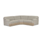 Yvette 3-Piece Warm Grey Performance Boucle L-Sectional - Image 1