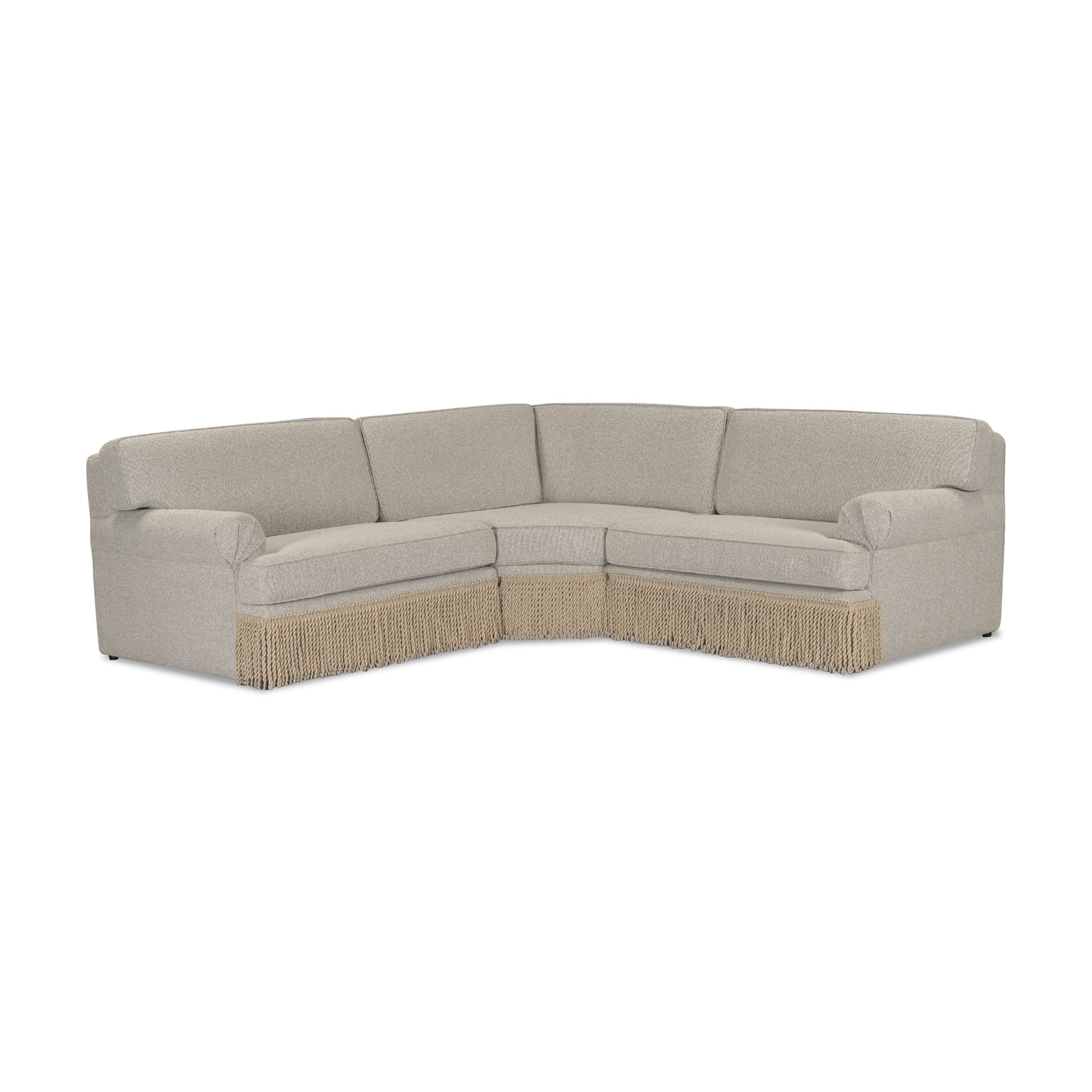 Yvette 3-Piece Warm Grey Performance Boucle L-Sectional - Image 1