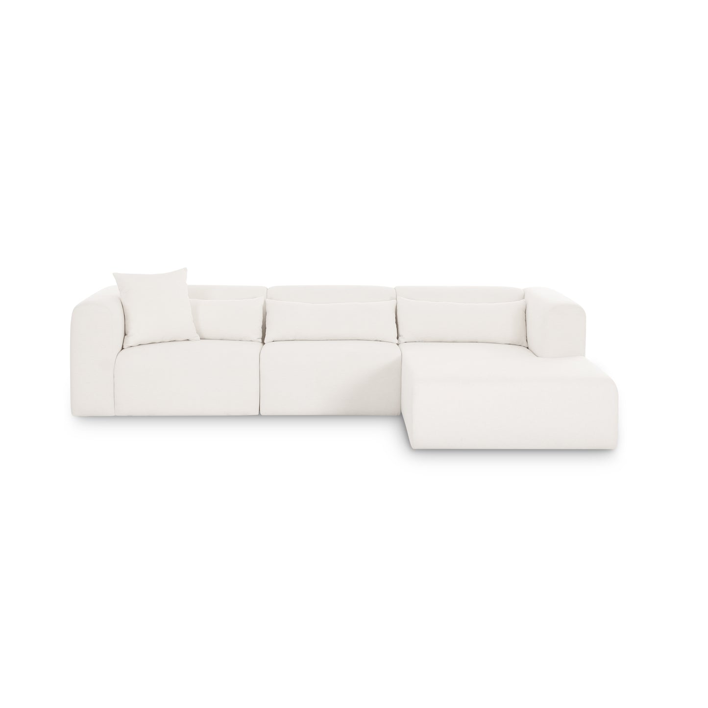 Tarra 3-Piece Cream Performance Chenille Modular Sectional