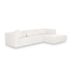 Tarra 3-Piece Cream Performance Chenille Modular Sectional - RAF - Image 3