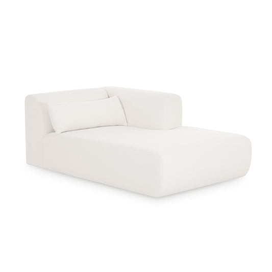 Tarra Cream Performance Chenille Modular Chaise - Image 1