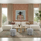 Tarra 4-Piece Cream Performance Chenille Modular U-Sectional - Image 2
