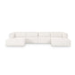 Tarra 4-Piece Cream Performance Chenille Modular U-Sectional - Image 1
