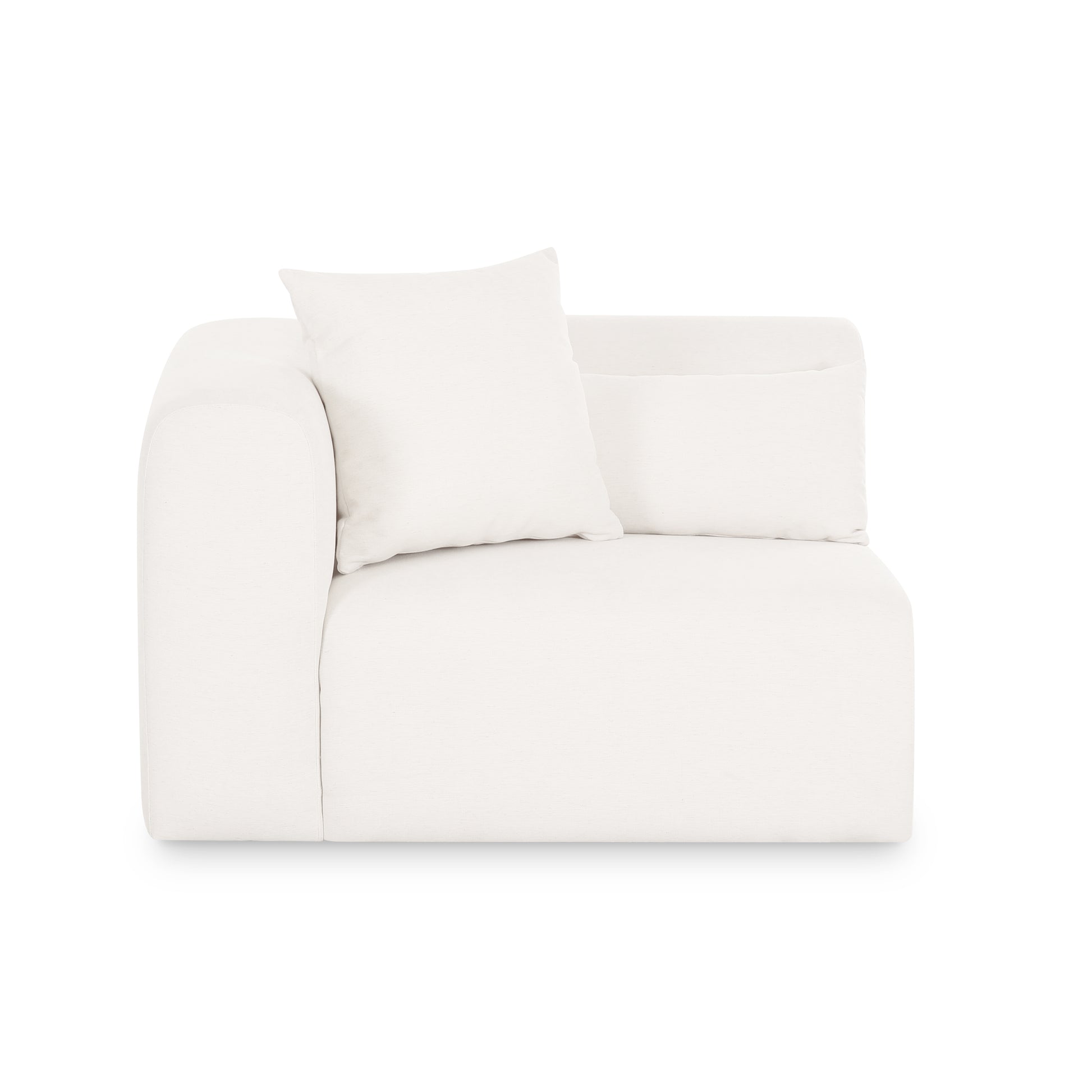 Tarra Cream Performance Chenille Modular Corner Chair - LAF - Image 2