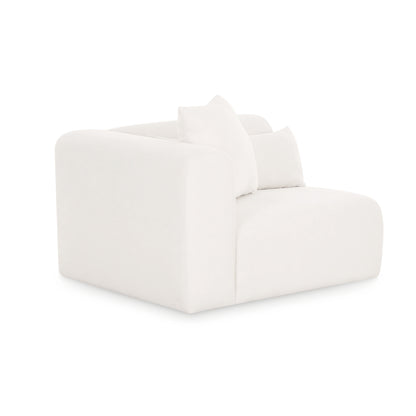 Tarra Cream Performance Chenille Modular Corner Chair - LAF - Image 1