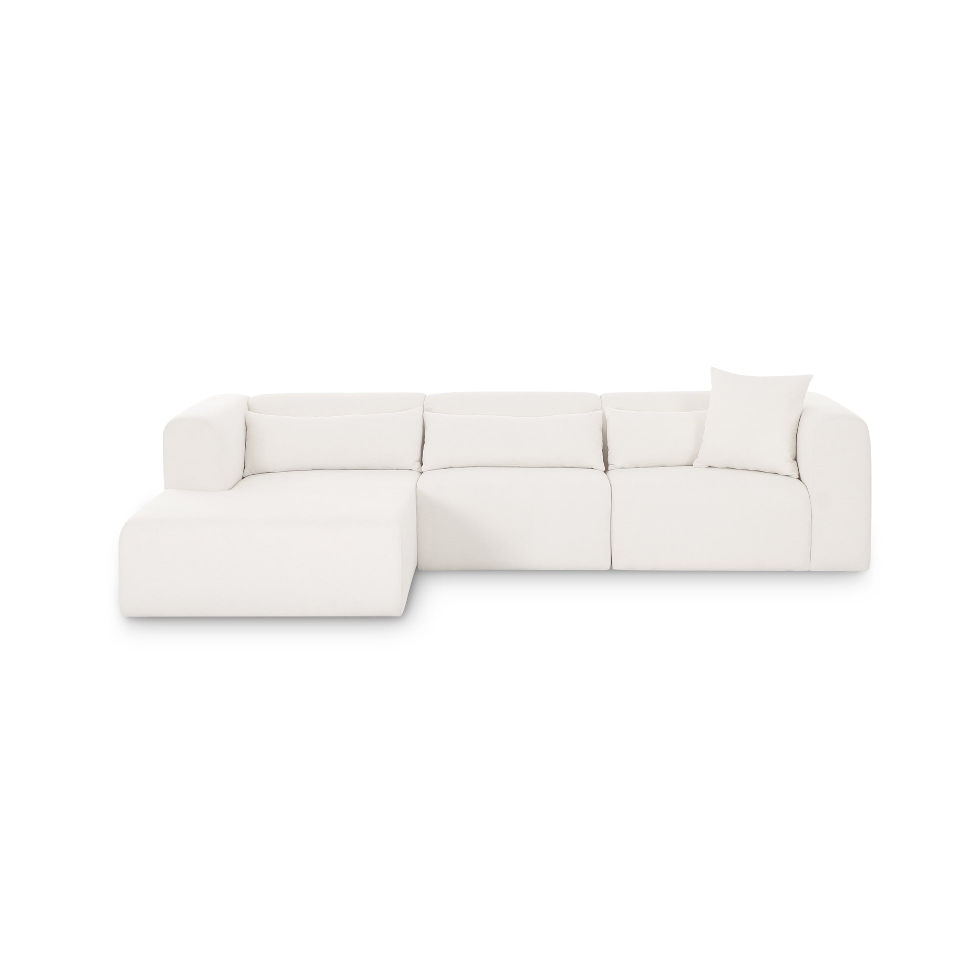 Tarra 3-Piece Cream Performance Chenille Modular Sectional - LAF - Image 2