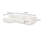 Tarra 3-Piece Cream Performance Chenille Modular Sectional - LAF - Image 6