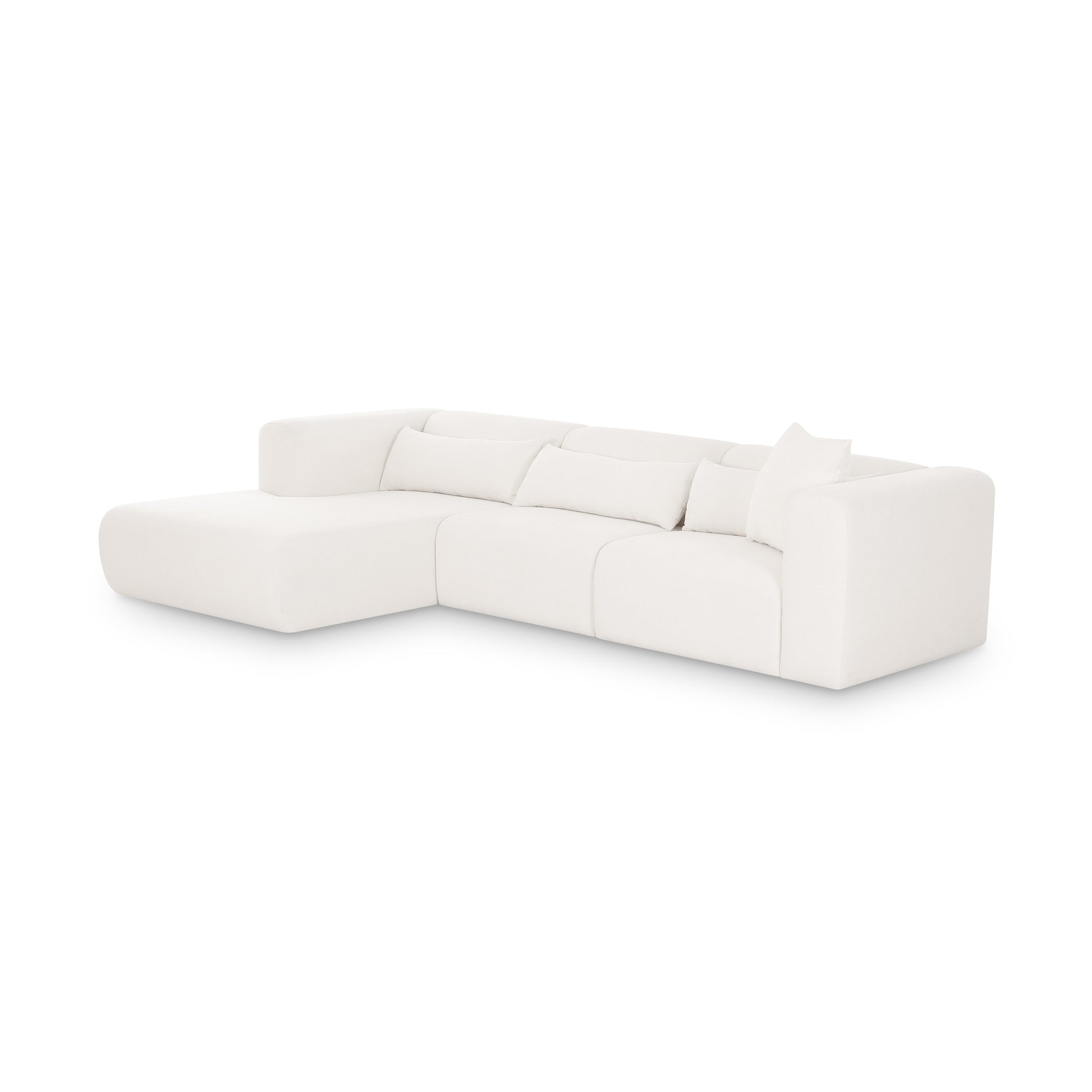 Tarra 3-Piece Cream Performance Chenille Modular Sectional - LAF - Image 1