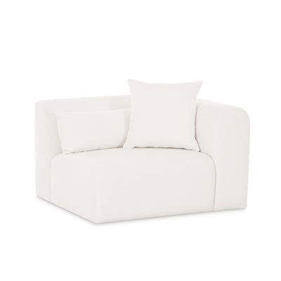 Tarra Cream Performance Chenille Modular Corner Chair - Image 1