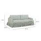 Gertrude 90" Floral Performance Linen Weave Sofa - Image 7