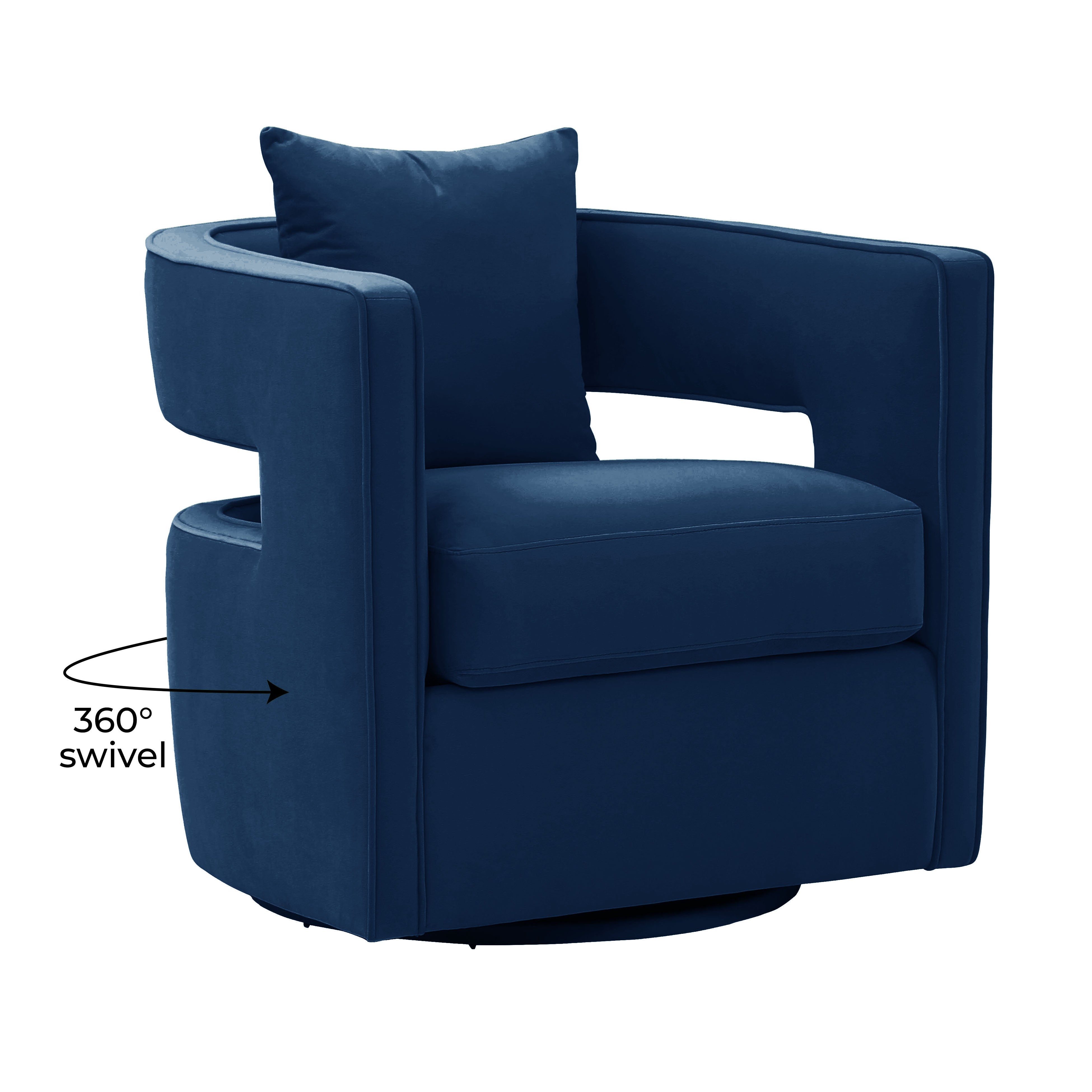 Kennedy Performance Velvet Swivel Accent Chair | TOV Furniture