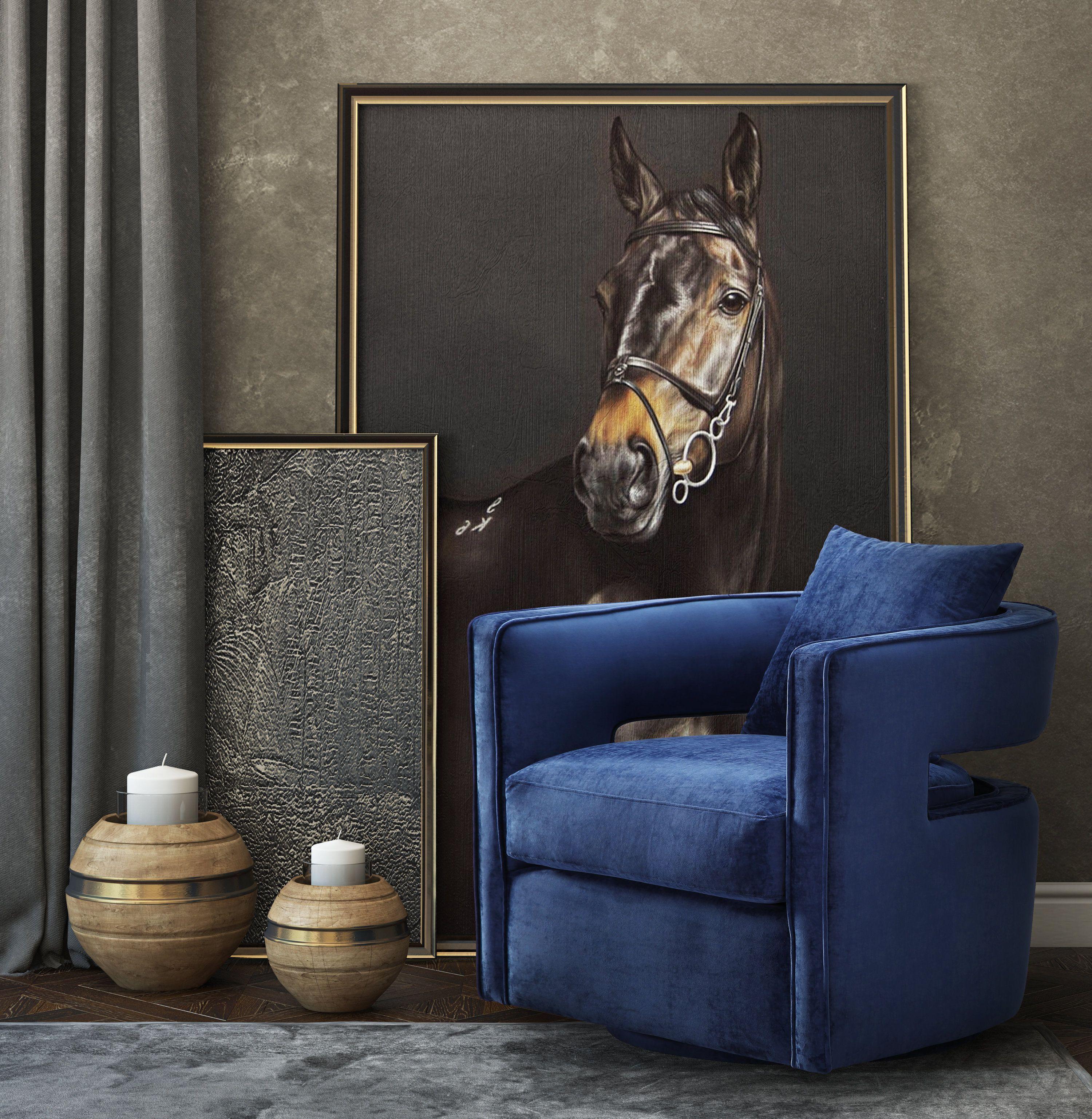 Kennedy Velvet Swivel Accent Chair TOV Furniture