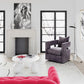 Kennedy Performance Velvet Swivel Accent Chair - Grey - Image 2