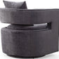 Kennedy Performance Velvet Swivel Accent Chair - Grey - Image 5