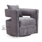 Kennedy Performance Velvet Swivel Accent Chair - Grey - Image 6