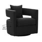 Kennedy Performance Velvet Swivel Accent Chair - Black - Image 6