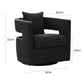 Kennedy Performance Velvet Swivel Accent Chair - Black - Image 7