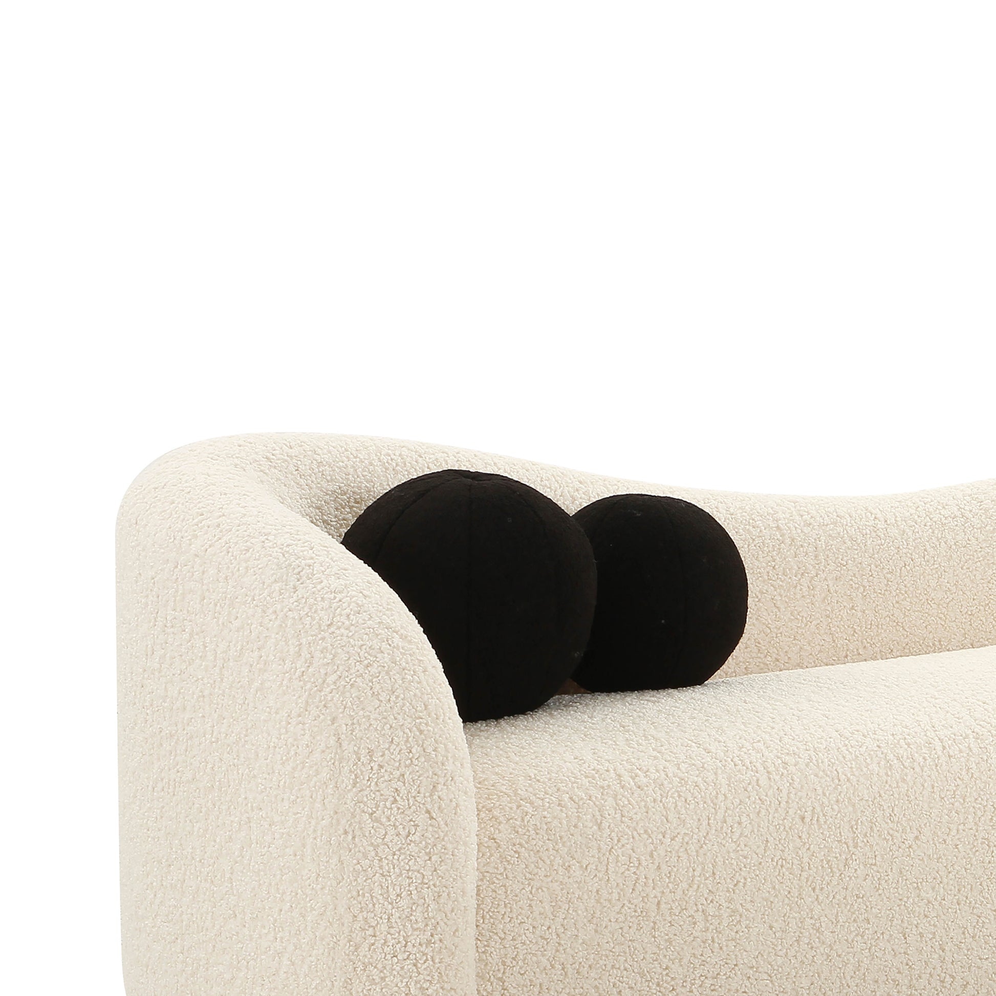 Leonie Faux Shearling Sofa (84"-103") - Beige / 103" - Image 4