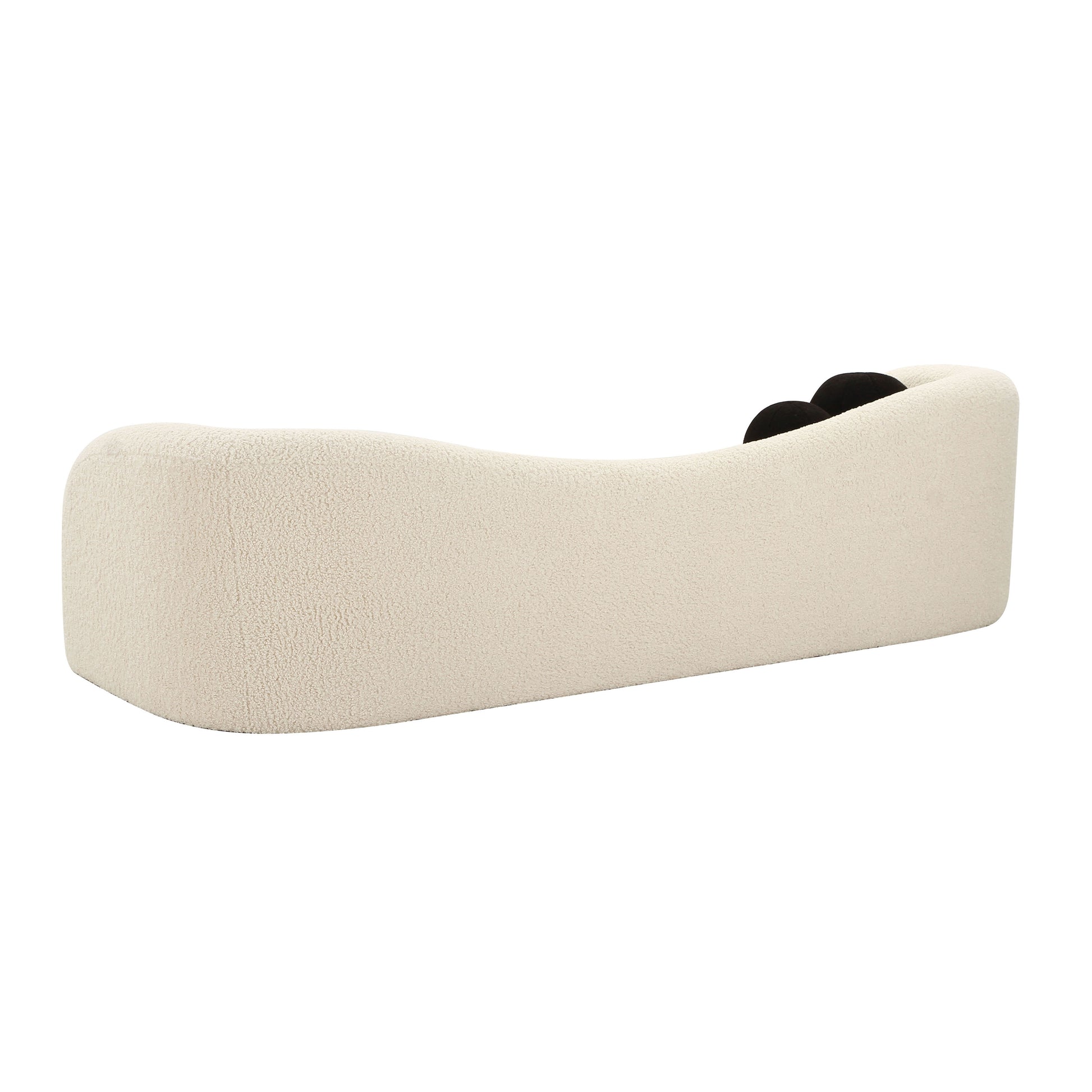 Leonie Faux Shearling Sofa (84"-103") - Beige / 103" - Image 5