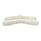 Broohah 3-Piece Performance Fabric L-Shaped Sectional - Cream - Image 3