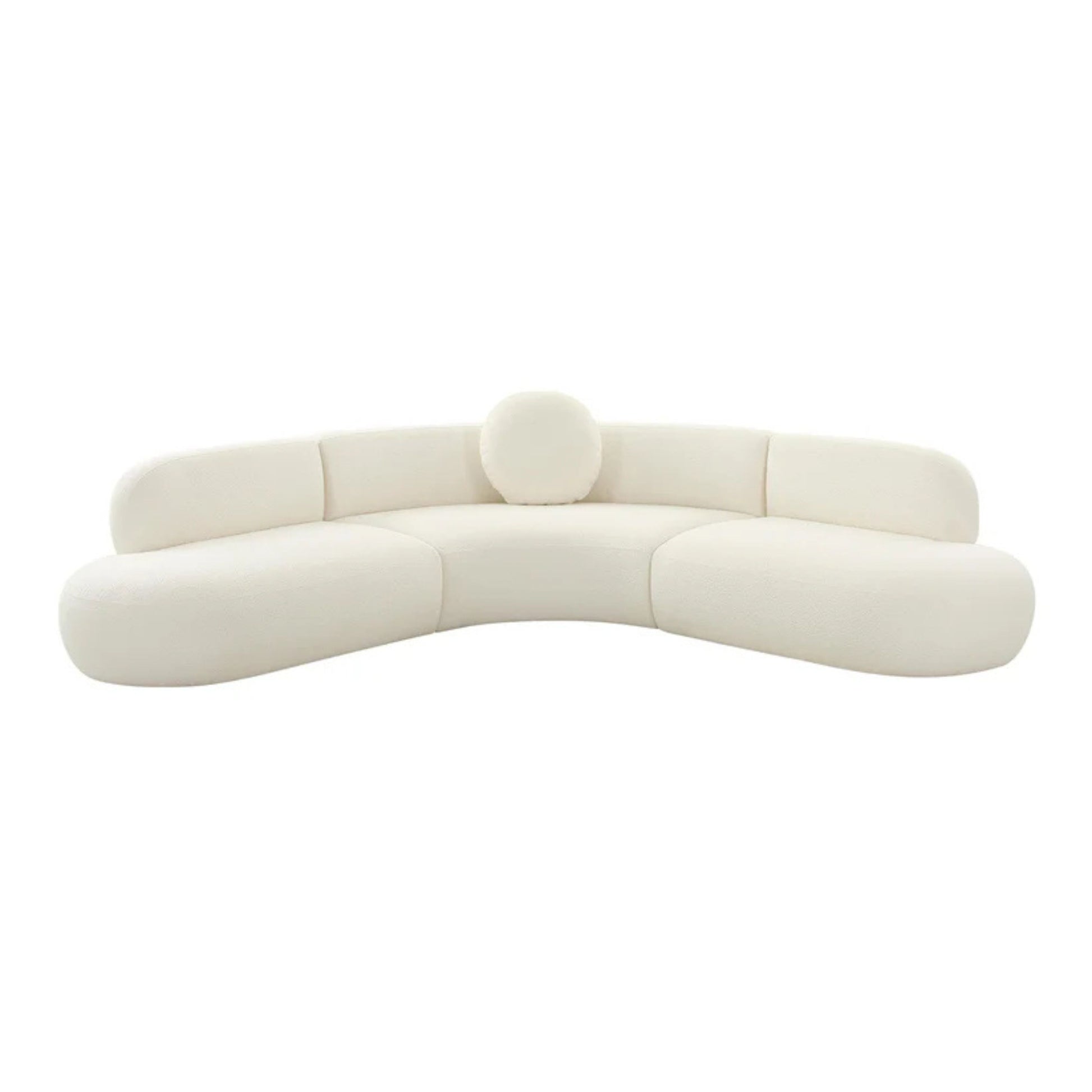 Broohah 3-Piece Performance Fabric L-Shaped Sectional - Cream - Image 3