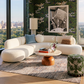 Broohah 3-Piece Performance Fabric L-Shaped Sectional - Cream - Image 2