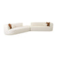 Fickle 3-Piece Cream Performance Boucle Modular Sectional - Image 1