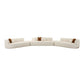 Fickle 5-Piece Cream Performance Boucle Modular Sectional - Image 1