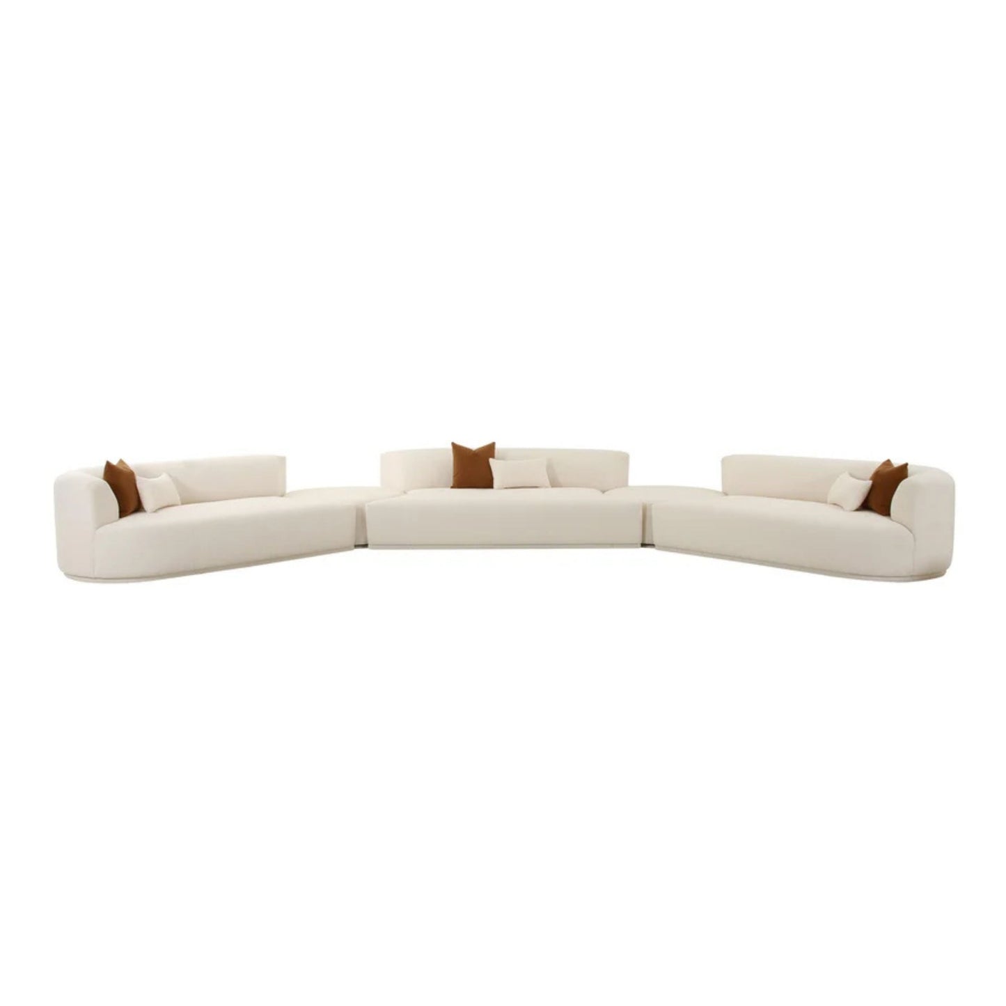 Fickle 5-Piece Cream Performance Boucle Modular Sectional - Image 1