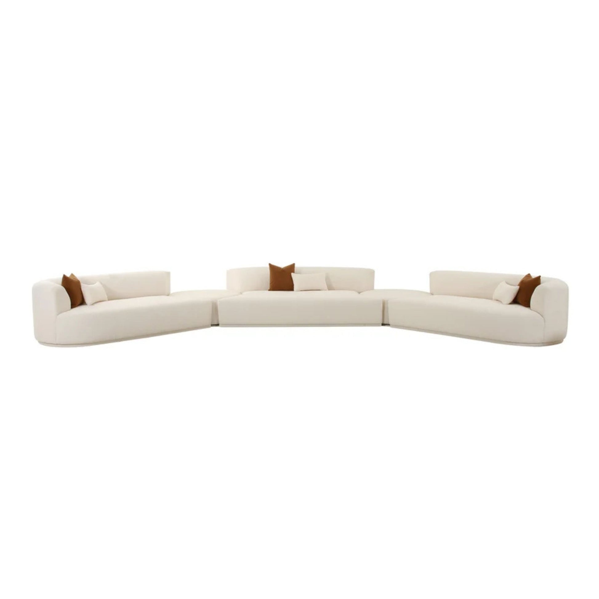 Fickle 5-Piece Cream Performance Boucle Modular Sectional - Image 1