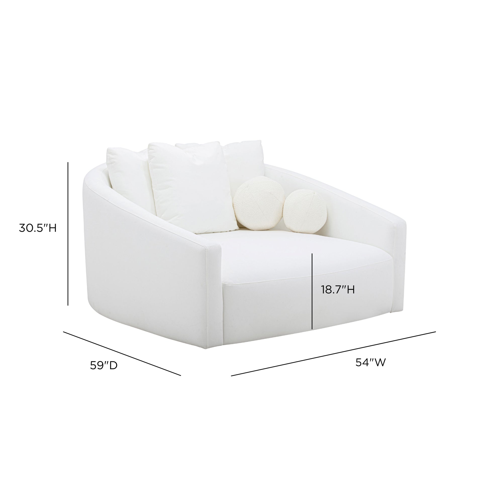 Hanim 54" Cream Performance Fabric Daybed - Image 8