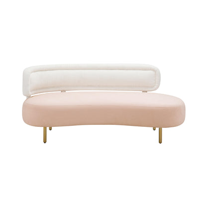 Tischa 70" Performance Fabric Sofa - Blush,Cream - Image 1