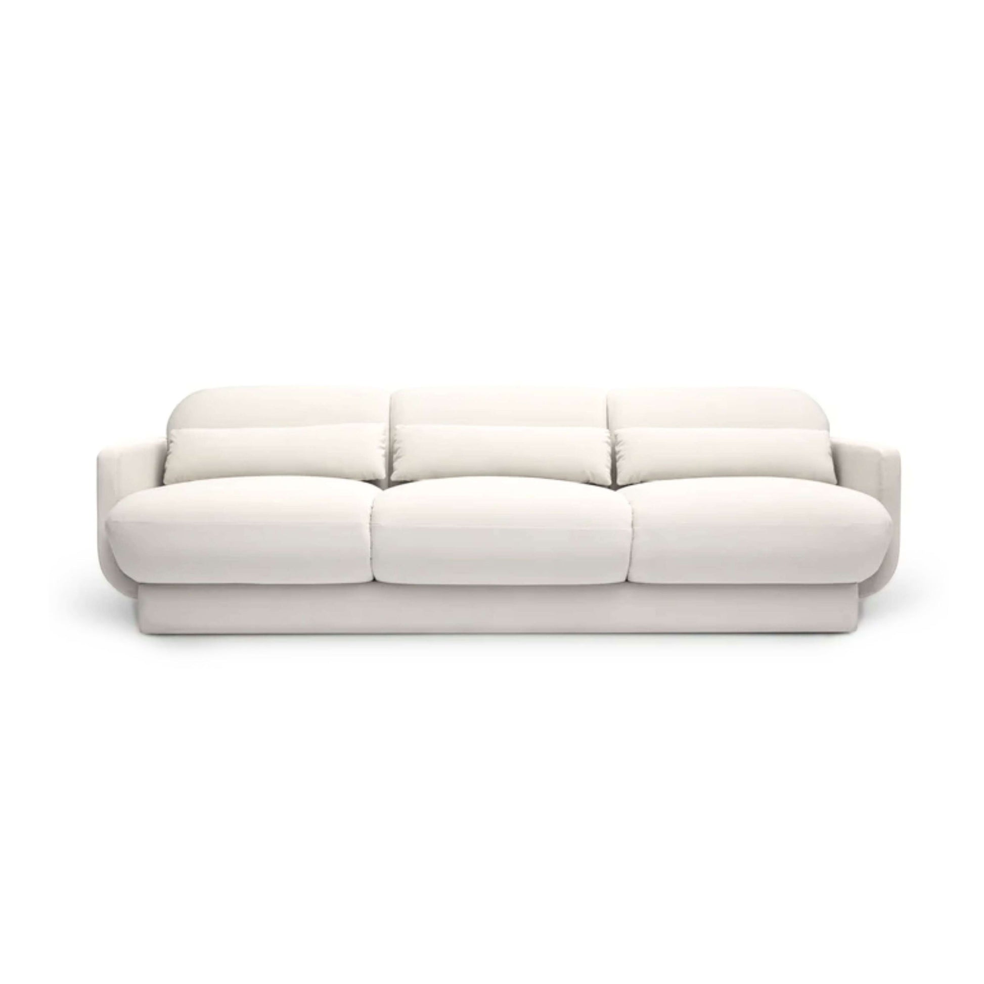 Azalea 90.5" Performance Velvet Sofa - Cream - Image 1