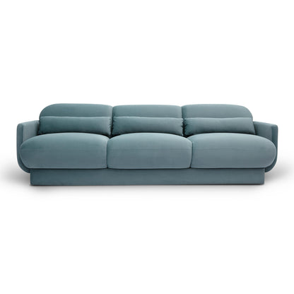 Azalea 90.5" Performance Velvet Sofa - Powder Blue - Image 1