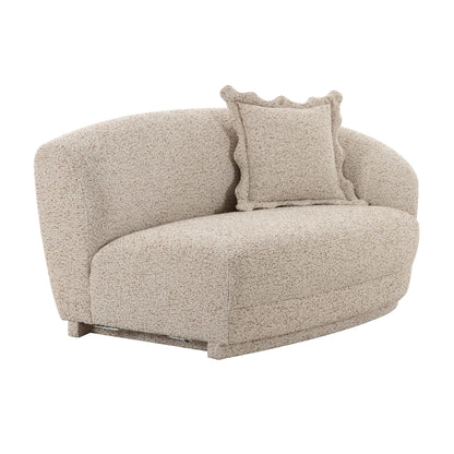 Marion 60" Two-Tone Textured Performance Boucle Loveseat - RAF - Image 1