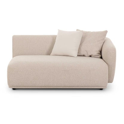 Sylvie 59" Cream Performance Boucle Arm Loveseat - RAF - Image 1