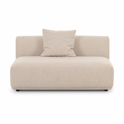 Sylvie 54" Cream Performance Boucle Armless Loveseat - Image 1