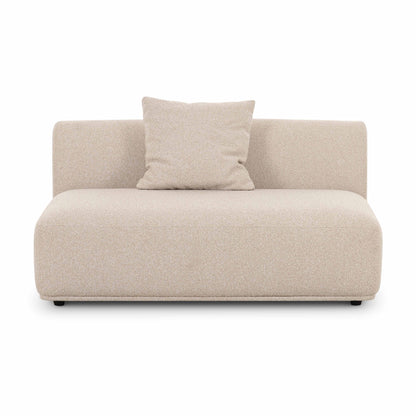 Sylvie 54" Cream Performance Boucle Armless Loveseat - Default Title - Image 1