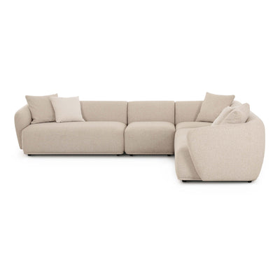 Sylvie 4-Piece Cream Performance Boucle Sectional - Image 1