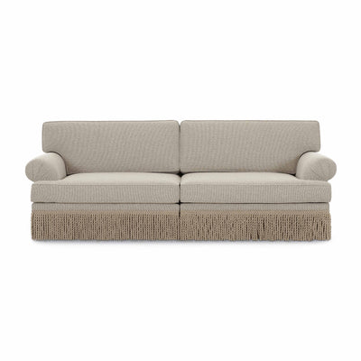 Yvette 92" Warm Grey Performance Boucle Sofa - Image 1