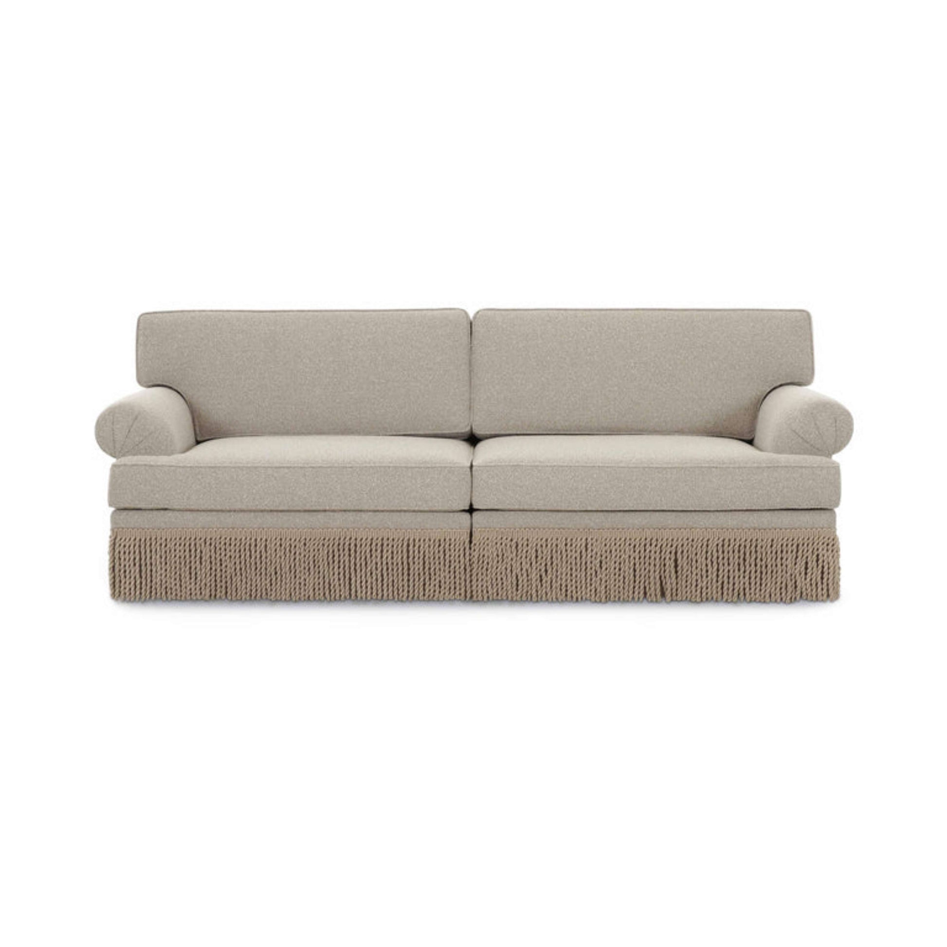 Yvette 92" Warm Grey Performance Boucle Sofa - Image 1