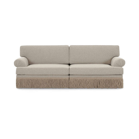 Yvette 92" Warm Grey Performance Boucle Sofa - Image 1