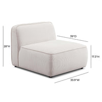 Travie Performance Corduroy Velvet Armless Chair
