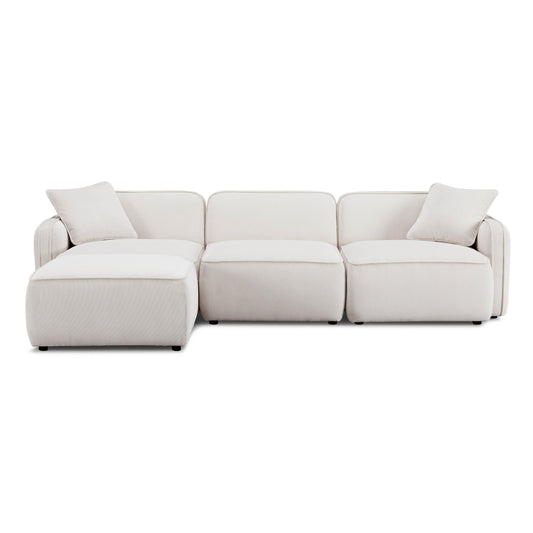 Travie 4-Piece Performance Corduroy Velvet Modular Sectional - Image 1